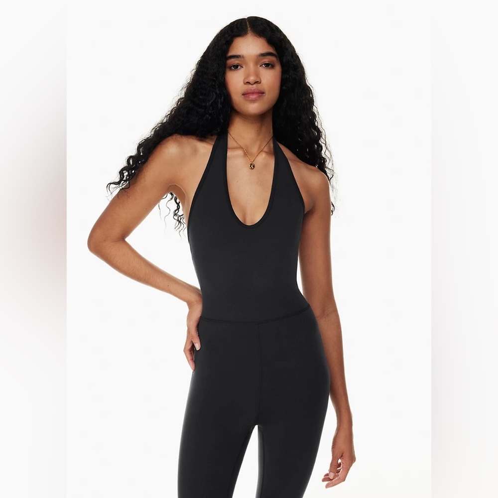Aritzia Wilfred Free Black Jumpsuit Halter
